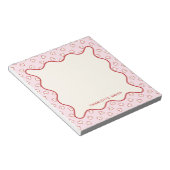 Hearts Pattern Custom Valentine Gift Notepad Notizblock (angewinkelt)