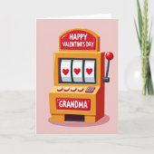 Hearts Pattern Grandma Card Karte (Vorderseite)