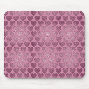 Hearts pattern mousepad