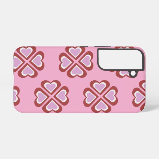 Hearts pattern samsung galaxy hülle (Rückseite (Horizontal))