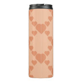 Hearts Peach Fuzz Individuelle Name oder Text Thermosbecher (Rückseite)