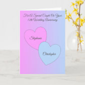 Hearts Personalisiert 12. Hochzeitstag Karte (Gelbe Blume)