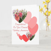 Hearts Personalisiert 60. Hochzeitstag Karte (Gelbe Blume)