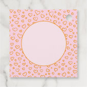 Hearts Personalisierte Gastgeschenk-Tags Geschenkanhänger (Rückseite)