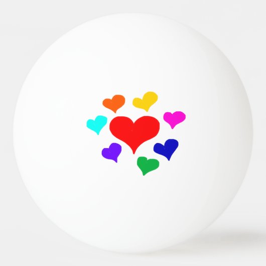 Hearts Ping Pong Ball Tischtennisball (Vorderseite)