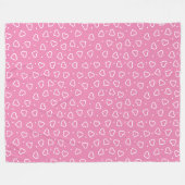 Hearts Pink Fleece Blanket (Vorderseite (Horizontal))
