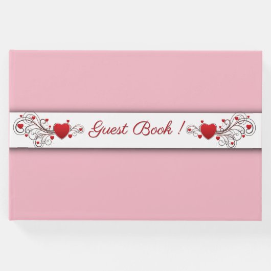 Hearts Pink Gästebuch (Vorderseite)