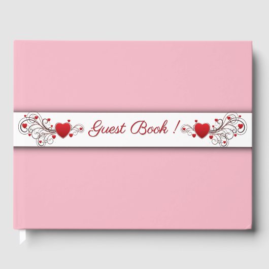 Hearts Pink Gästebuch (Vorderseite)