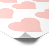 Hearts Pink Gold Glitzer Baby Kinderzimmer Wine Ar Poster (Ecke)