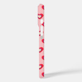 Hearts Pink Red Purple Valentine iPhone /iPad case (Rückseite / Links)