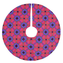 Hearts Polyester Weihnachtsbaumdecke