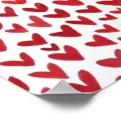 hearts poster red and white  (Ecke)