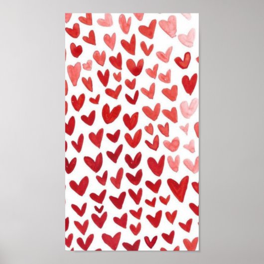 hearts poster red and white  (Vorne)