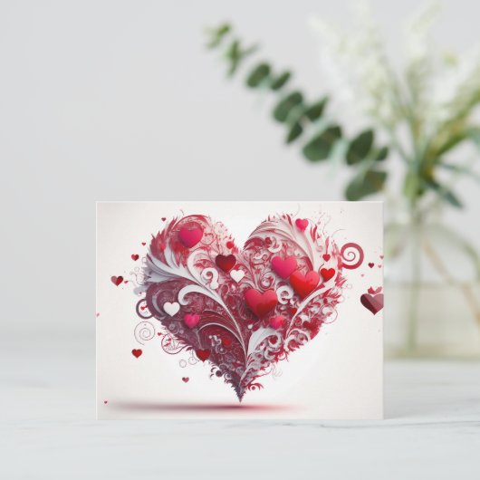 Hearts Postkarte (Stehend Vorderseite)