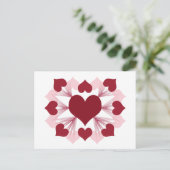 Hearts Postkarte (Stehend Vorderseite)