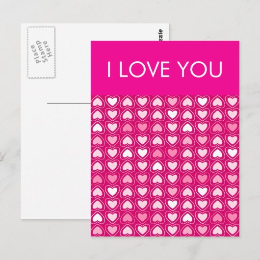 Hearts Postkarte (Vorne/Hinten)