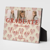 Hearts Pre-K Abschluss 3 Fotos Textile Textur Fotoplatte (Seite)