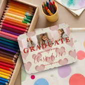 Hearts Pre-K Abschluss 3 Fotos Textile Textur Magnet