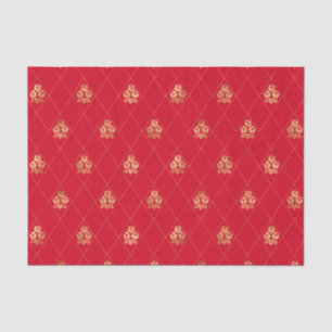Hearts Queen Wonderland Alice Red Tissue Seidenpapier