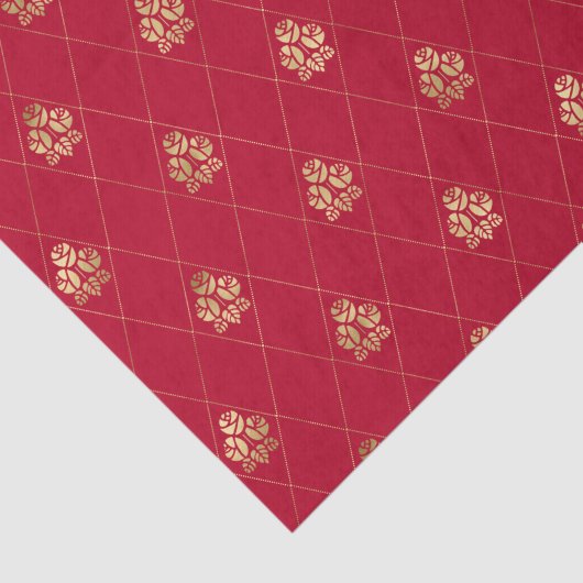 Hearts Queen Wonderland Alice Red Tissue Seidenpapier (Ausschnitt)