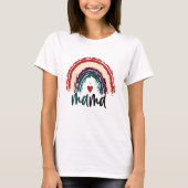 Hearts Rainbow, Elegant Mother's Day T-Shirt Gesch (Vorderseite)