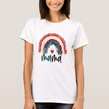 Hearts Rainbow, Elegant Mother's Day T-Shirt Gesch