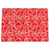 Hearts Red Big Little Valentine's Day Große Geschenktüte (Vorderseite)
