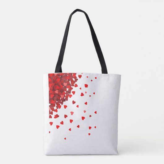 Hearts Red Liebe Valentine Tasche (Rückseite)