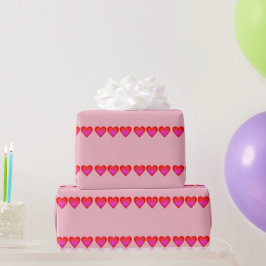 Hearts Red Lila Pink Ombre 4Lori Geschenkpapier