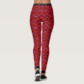 Hearts Red Stylish Leggings (Rückseite)