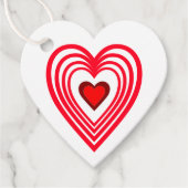 Hearts Red Wedding Valentinstag 4Patty Geschenkanhänger (Vorderseite)