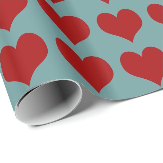 Hearts ~ Roll Gift Wrapping Paper FARBE CHANGE Geschenkpapier (Rolleneckpunkt)
