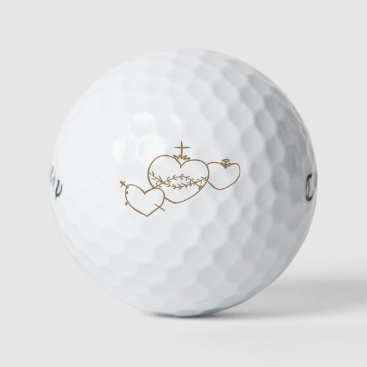Hearts Rosary Golf Balls Golfball (Vorderseite)