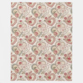 Hearts & Roses Decke Blush Pink Vintage Stil (Vorderseite)