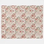 Hearts & Roses Decke Blush Pink Vintage Stil (Vorderseite (Horizontal))
