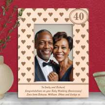 Hearts Ruby Wedding Anniversary 40. Custom Text