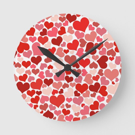HEARTS RUNDE WANDUHR (Vorderseite)
