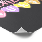 Hearts School Nurse Medical Istant Valentines Day  Poster (Ecke)