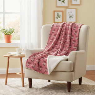 Hearts Sherpa Blanket Sherpadecke