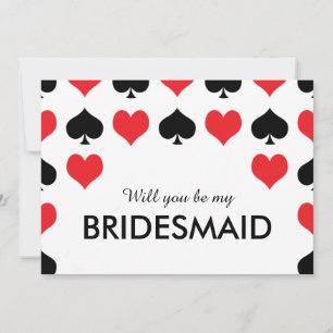 Hearts Spades Casino wird meine Bridesmaid Einladung