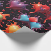 Hearts Splash Art Geschenkpapier (Ecke)