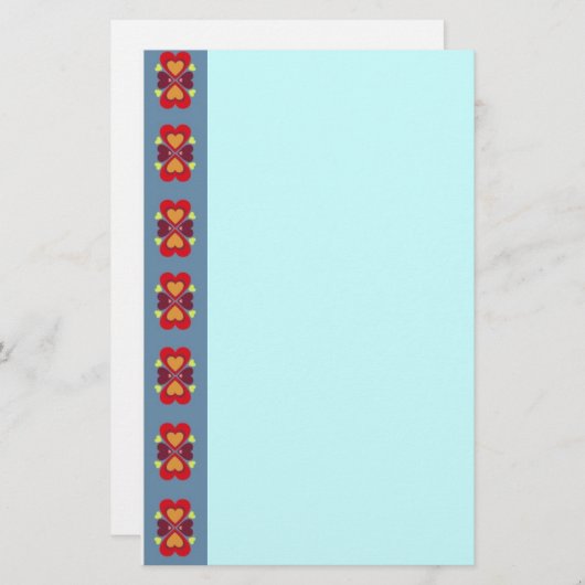 Hearts Stationery Briefpapier (Vorne/Hinten)