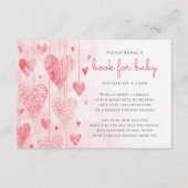 Hearts Sweetheart Shower Book for Baby Enclosure Begleitkarte (Vorderseite)