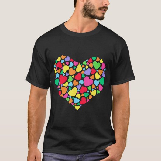 Hearts T Shirt Kinder Schule Valentinstag Girls Bo (Vorderseite)