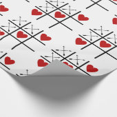 Hearts Tic Tac Toe Geschenkpapier (Ecke)