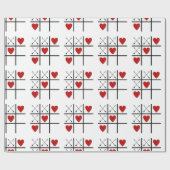 Hearts Tic Tac Toe Geschenkpapier (Flach)
