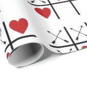 Hearts Tic Tac Toe Geschenkpapier (Rolleneckpunkt)