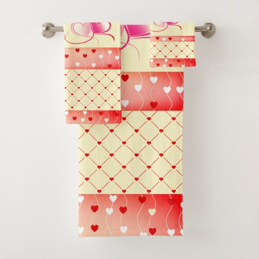 Hearts Trendy Badhandtuch Set (Insitu)