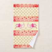 Hearts Trendy Badhandtuch Set (Handtuch)