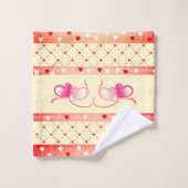 Hearts Trendy Badhandtuch Set (Waschlappen)